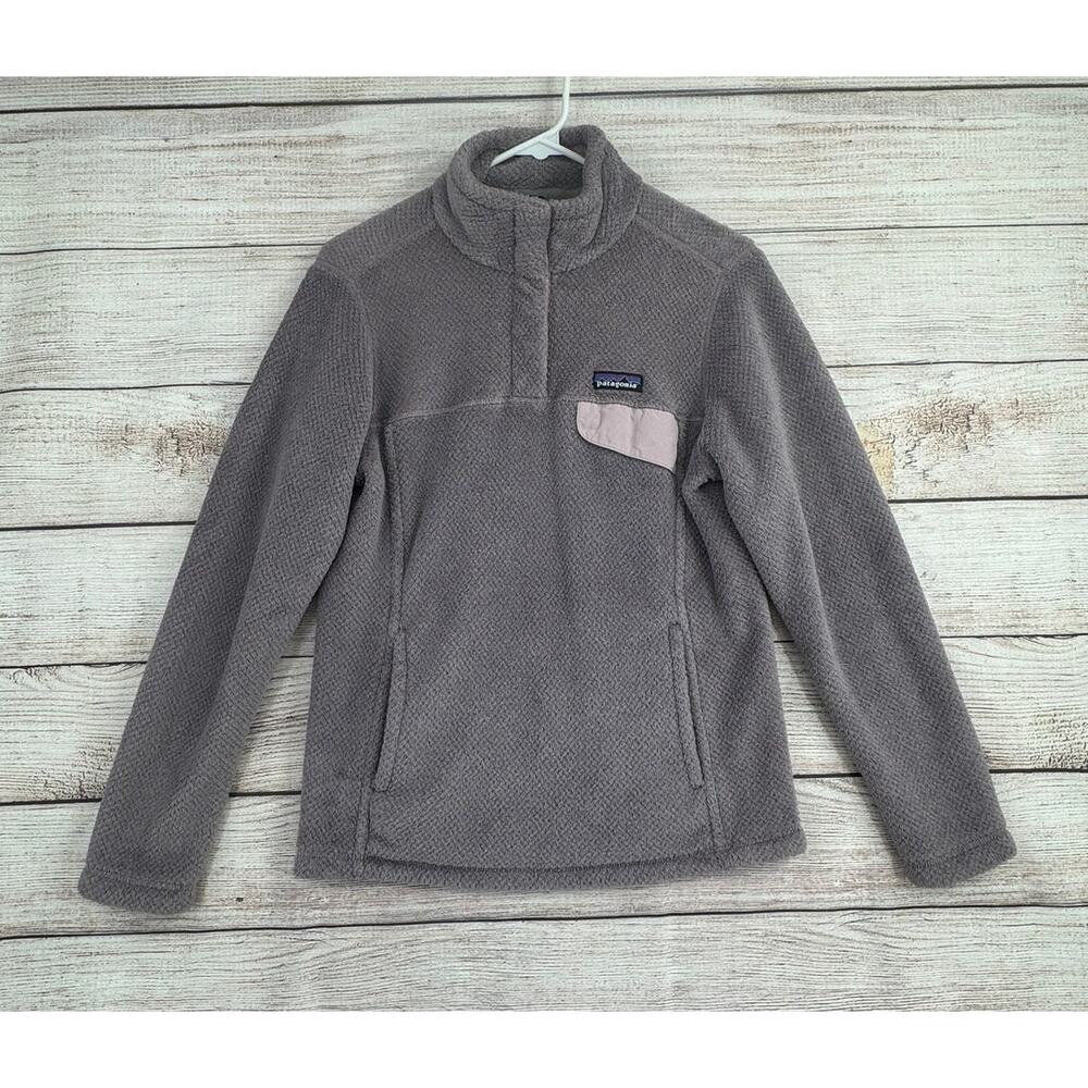 Patagonia Re-Tool Snap-T Pullover Jacket Womens Medium Purple Long Sleeve